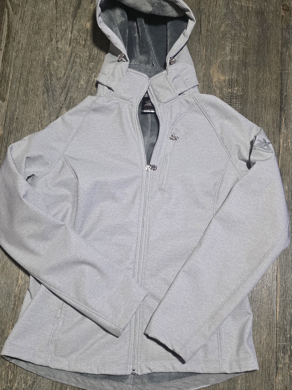 ZeroXposur Light Gray Hooded Softshell Jacket